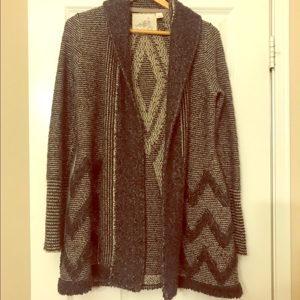 ANTHROPOLOGIE ANGEL OF THE NORTH SWEATER SZ SM